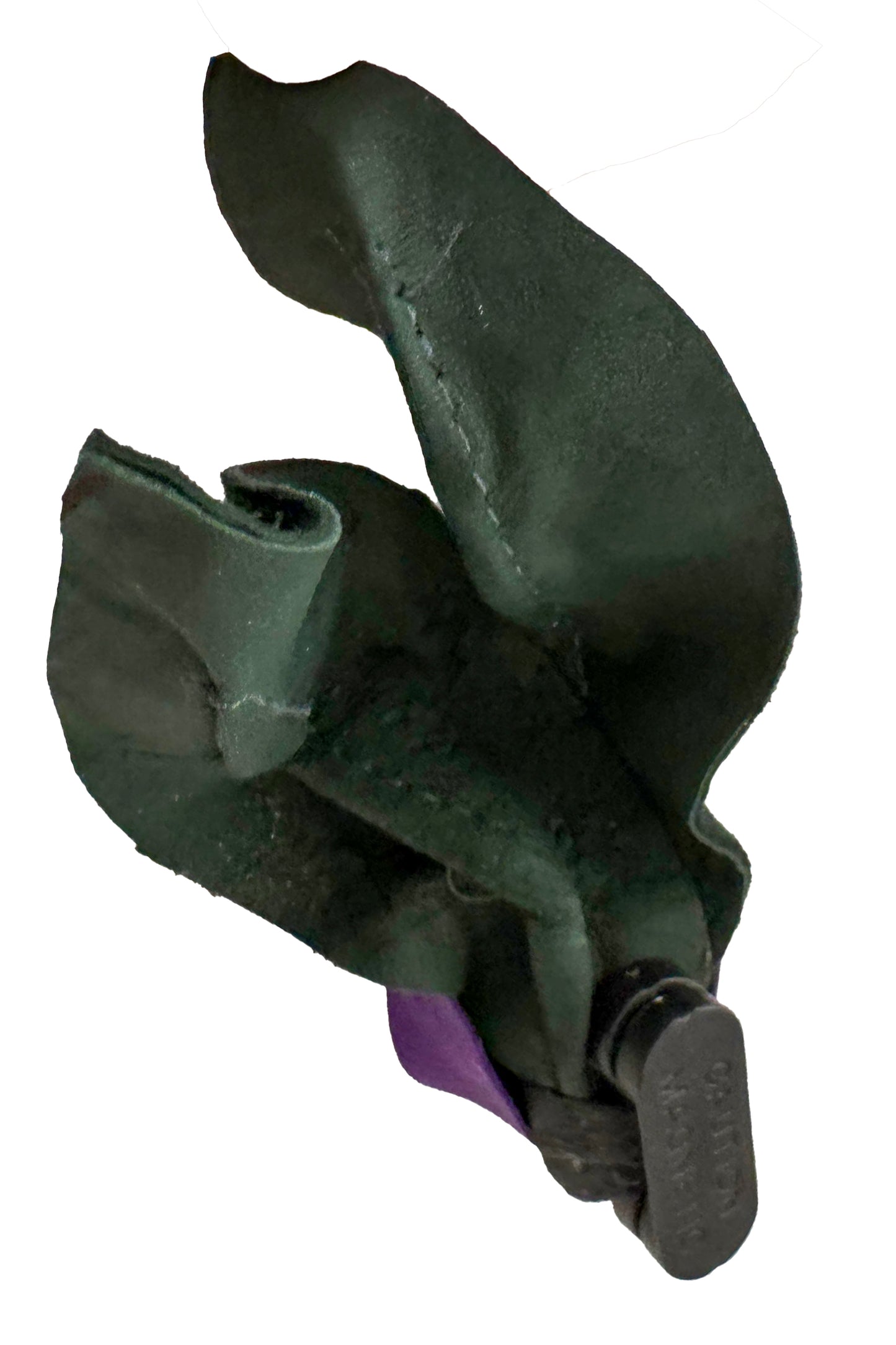 Leather Flower Magnetic Brooch -  Violet Calla Lily