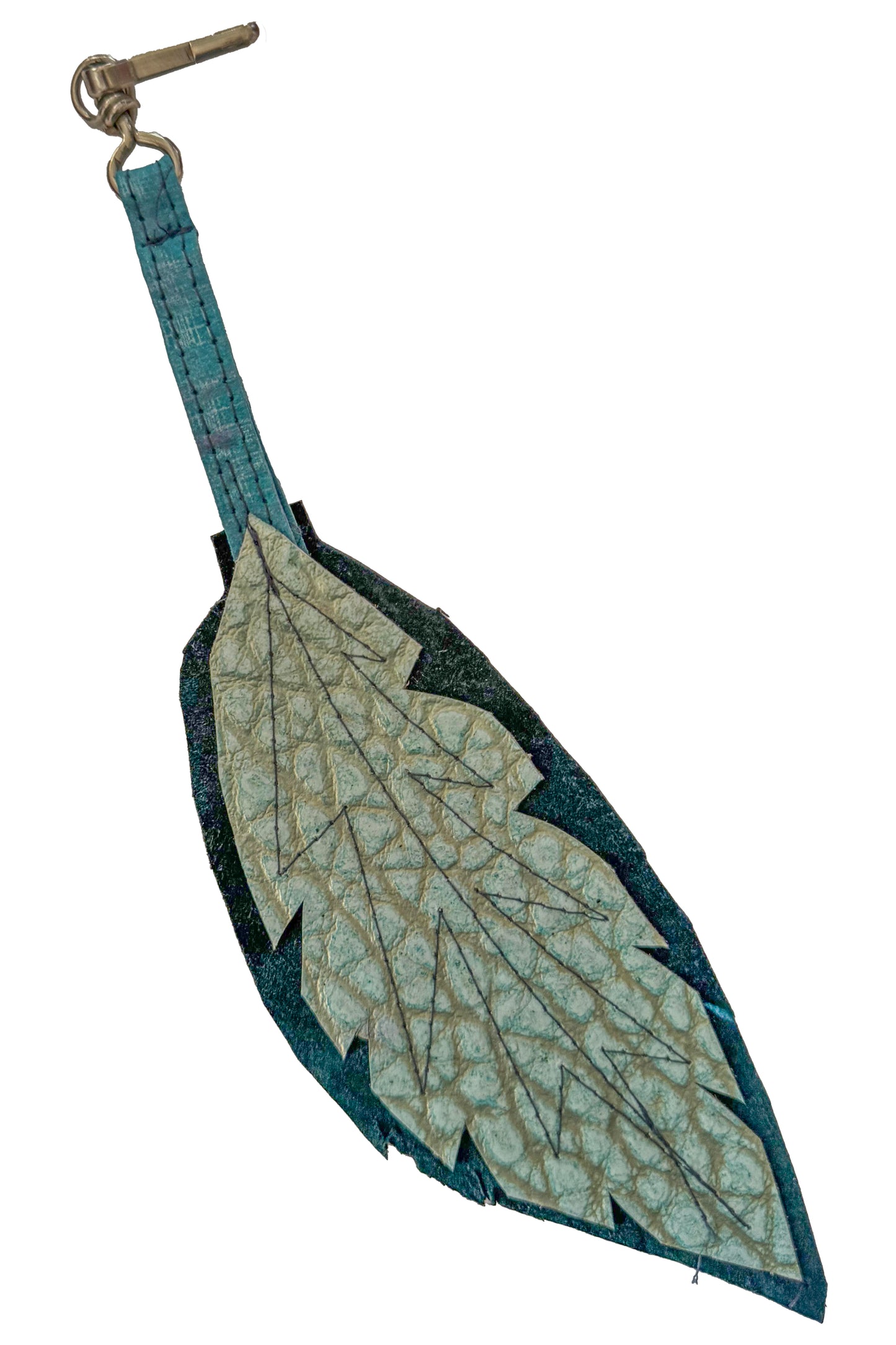 Leather Bag Dangler - Leaf