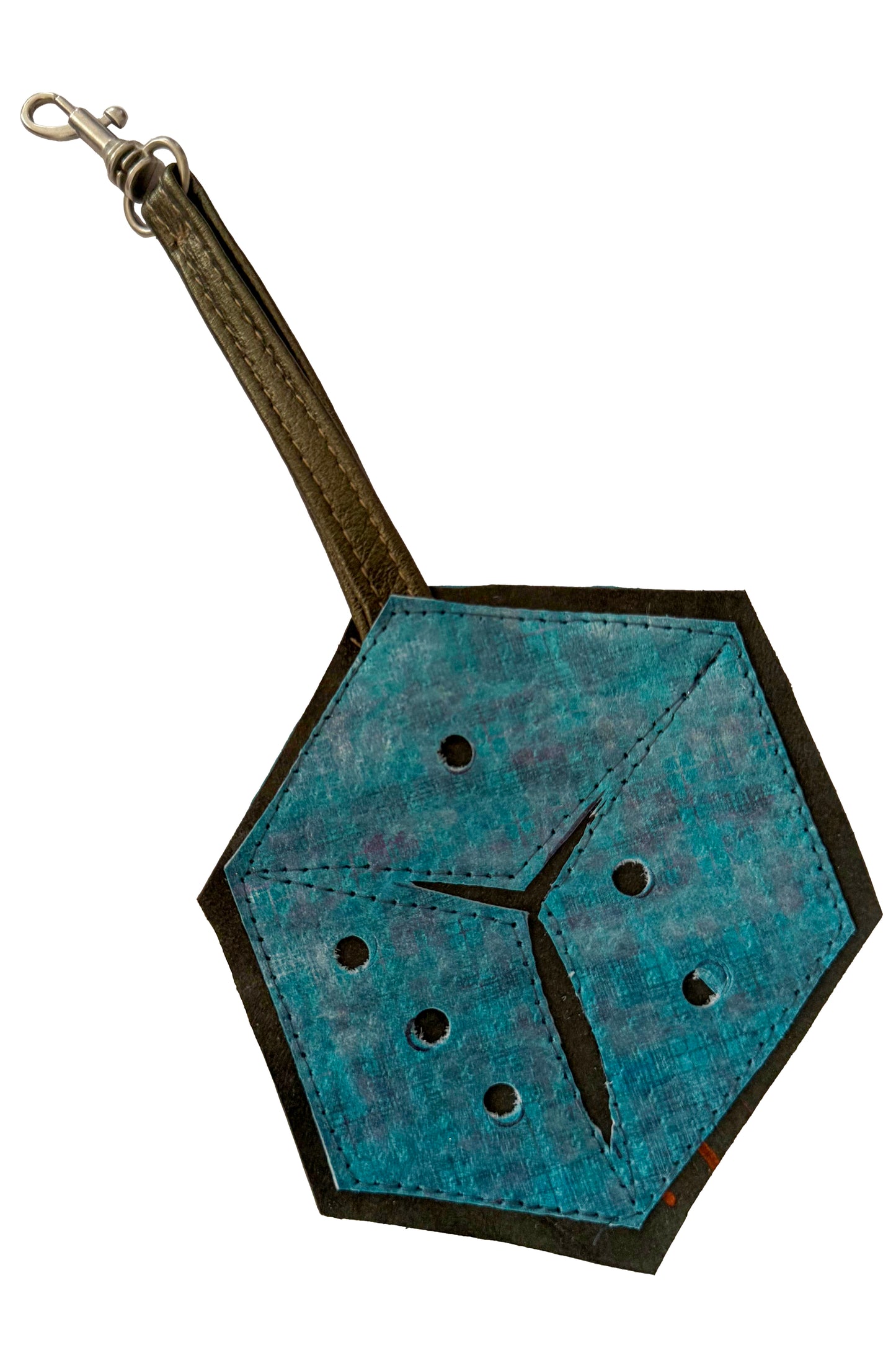 Leather Bag Dangler - Die Cube