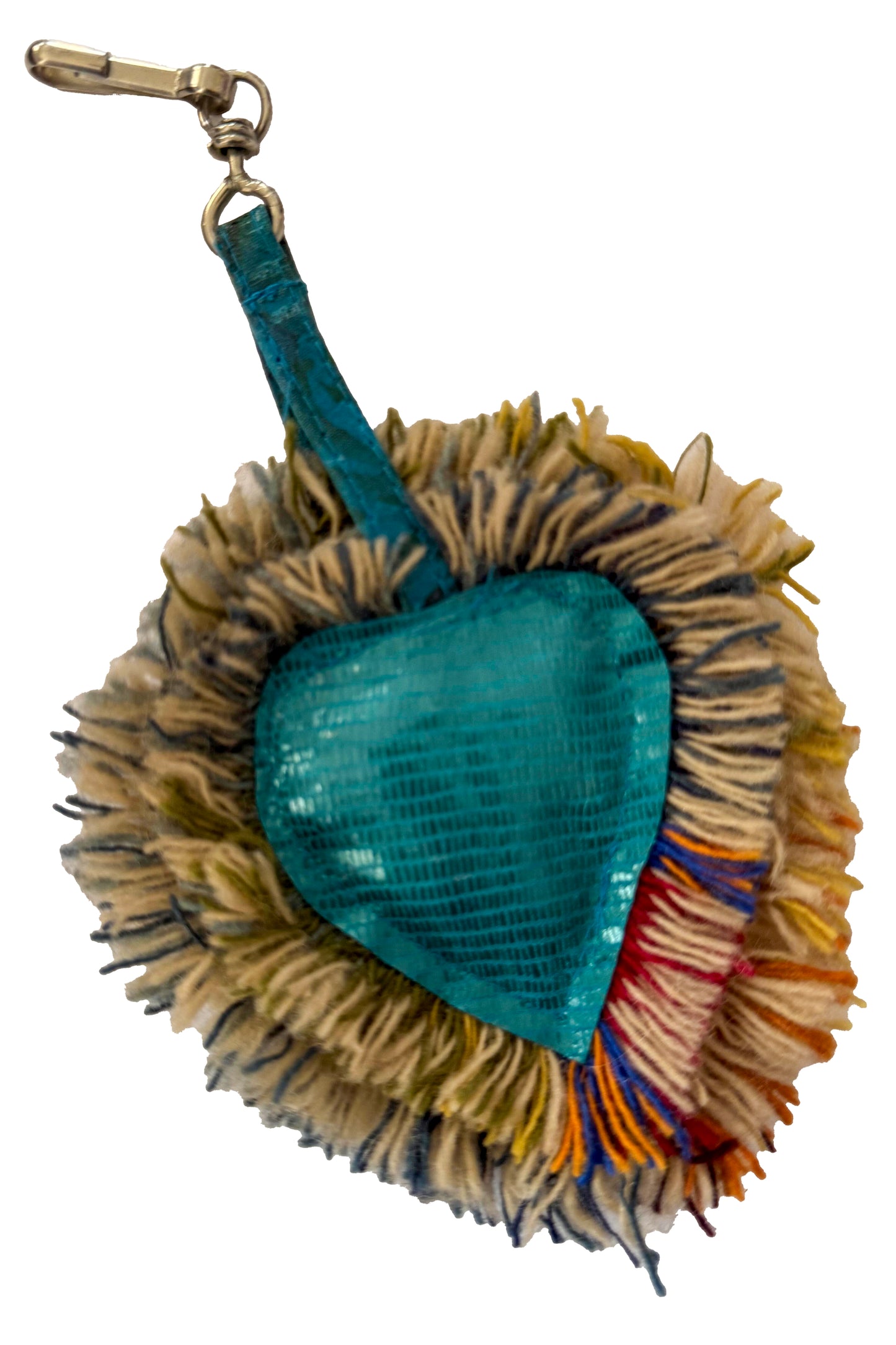 Leather Bag Dangler - Heart