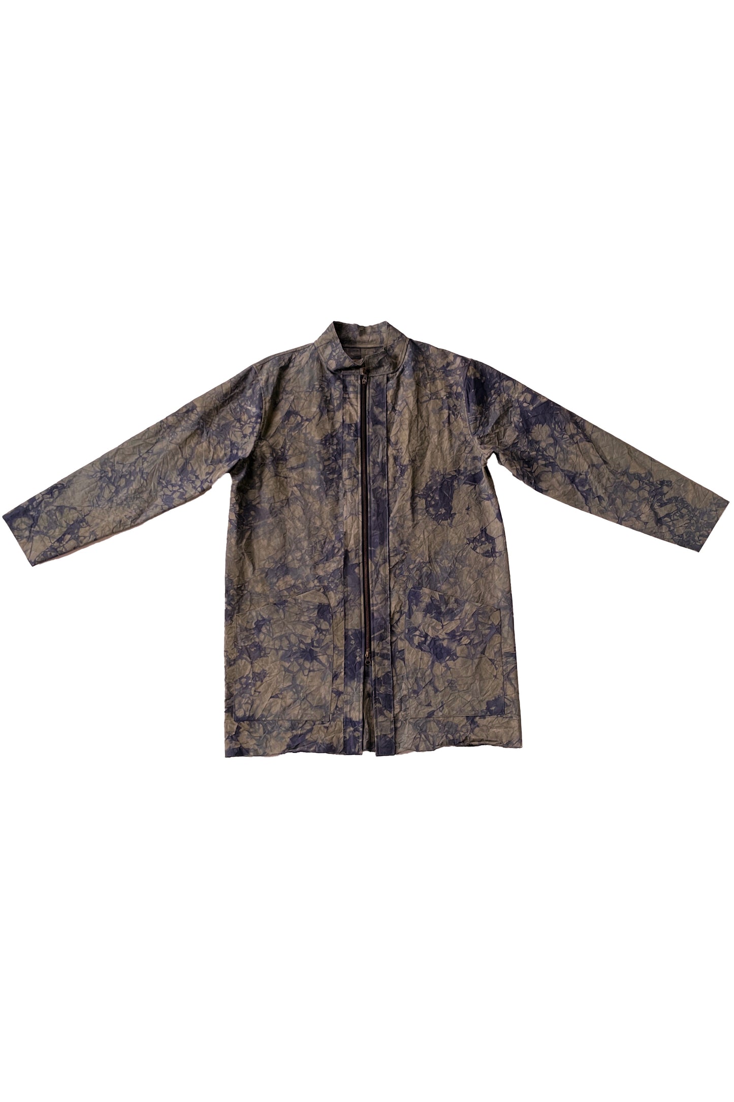 KB x Alquimie Studio Double Zipper Unisex Coat w/ Shatter Dye - Brown