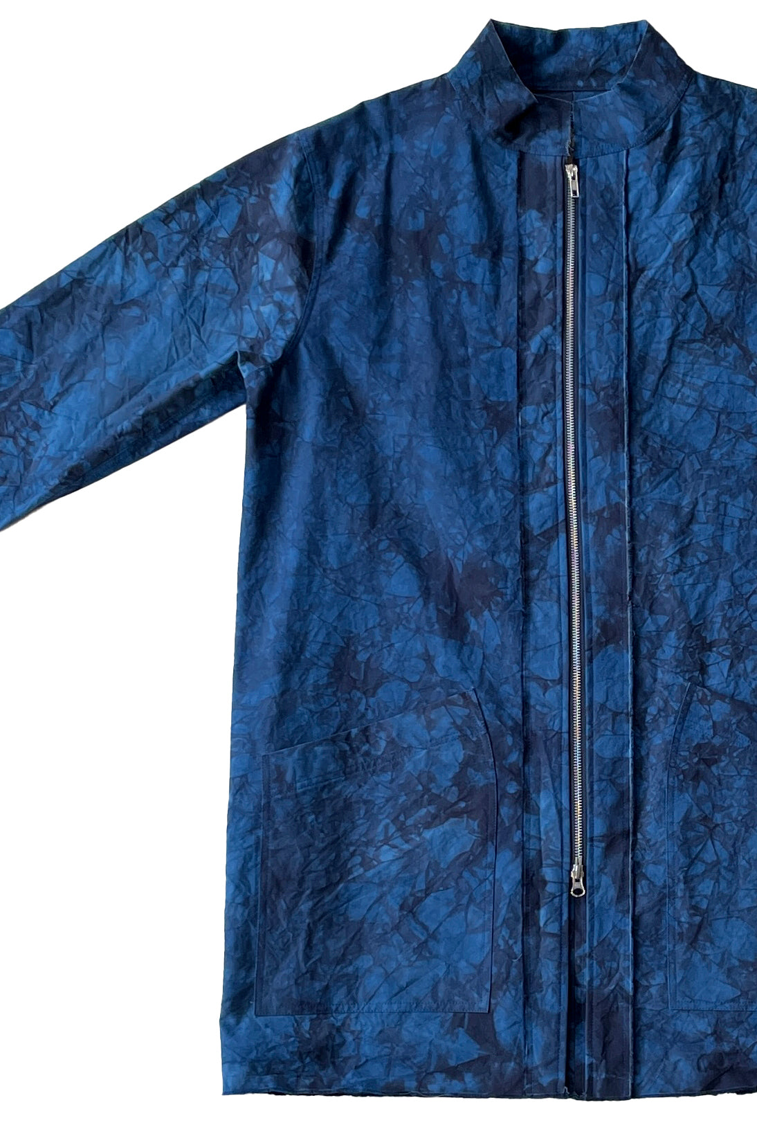 KB x Alquimie Studio Double Zipper Unisex Coat w/ Shatter Dye - Blue