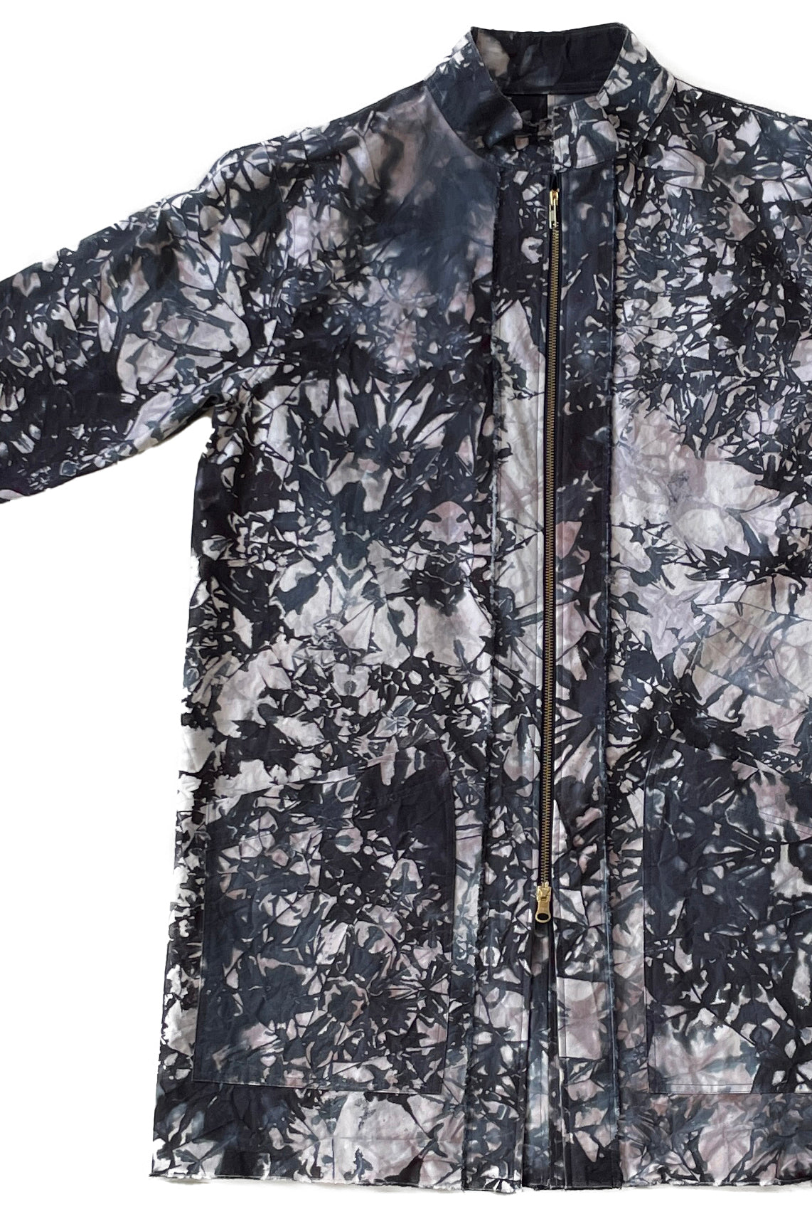 KB x Alquimie Studio Double Zipper Unisex Coat w/ Shatter Dye - Grey