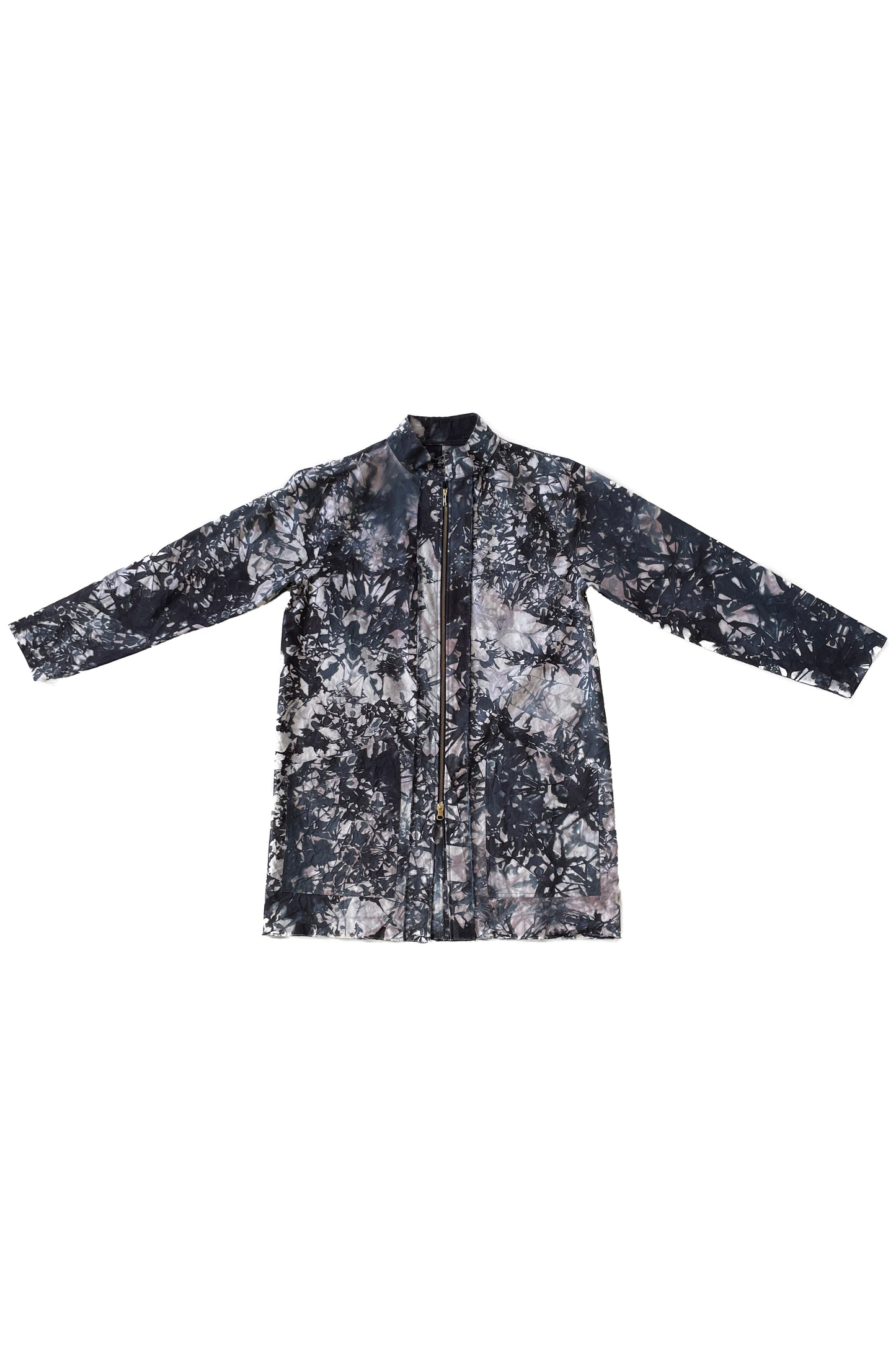 KB x Alquimie Studio Double Zipper Unisex Coat w/ Shatter Dye - Grey