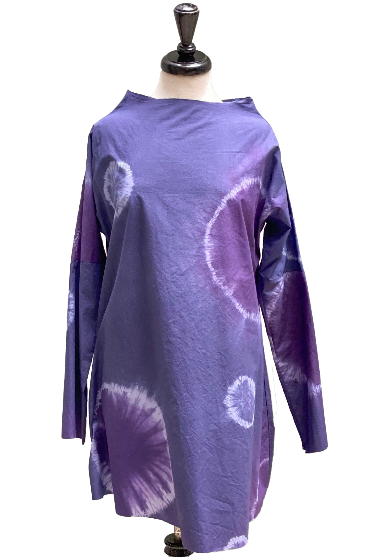 Portia Tunic | Tie Dyed | Purple & White | X-Small