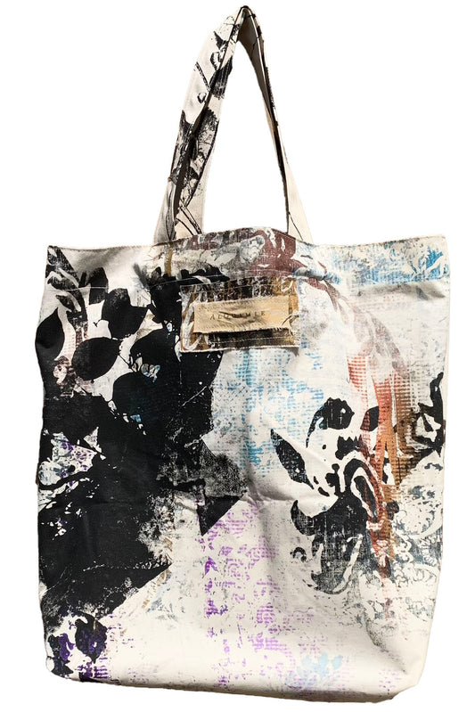 KB x Alquimie Studio Canvas Tote w/ Tabletop Bramble Print - Natural