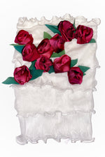 Load image into Gallery viewer, Flower Collar Headband - White w/ Red
