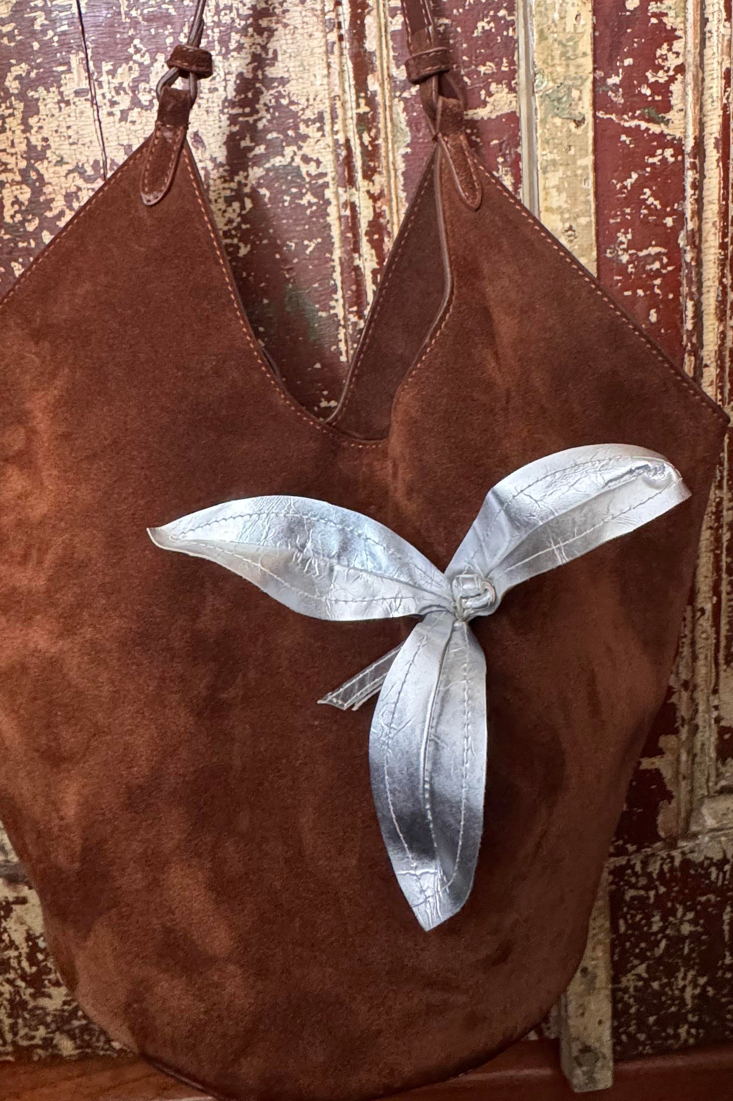 Magnetic Floral Brooch | Orchid | Leather | Silver