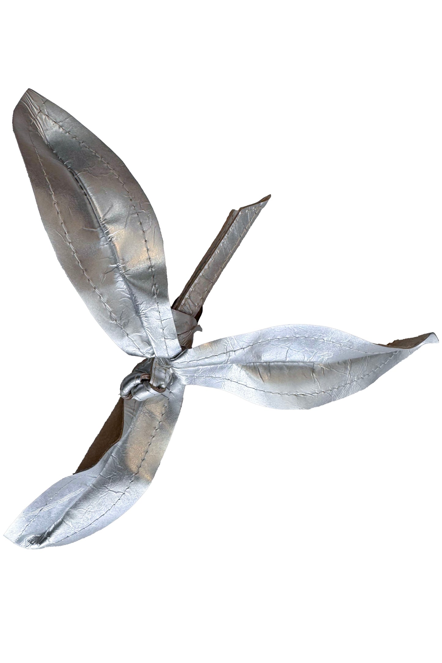 Magnetic Floral Brooch | Orchid | Leather | Silver