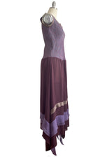 Load image into Gallery viewer, Montmartre Dress w/ Jacquard Top - Purple Ribbon
