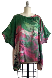 Deb Tunic w/ Tie Dye Pink/Green Chaos Print