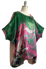 Load image into Gallery viewer, Deb Tunic w/ Tie Dye Pink/Green Chaos Print
