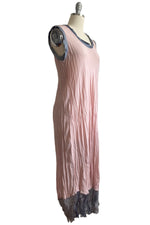 Load image into Gallery viewer, Titania Dress - Georgette w/ Organza Trim - Blush &amp; Silver

