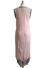 Load image into Gallery viewer, Titania Dress - Georgette w/ Organza Trim - Blush &amp; Silver
