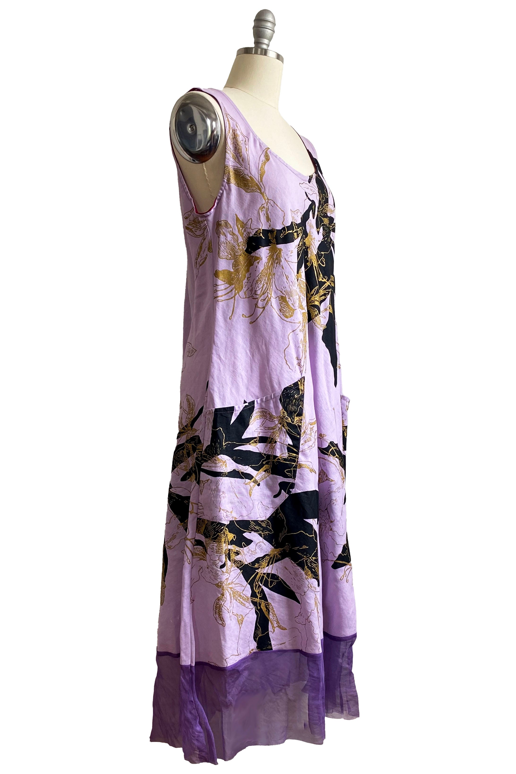 Emilia Dress w/ Azalea Print - Lilac - Medium