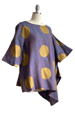 Load image into Gallery viewer, Asymmetrical Top w/ Dot Print - Lavender &amp; Gold
