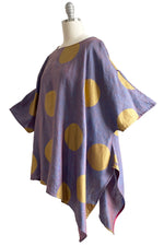 Load image into Gallery viewer, Asymmetrical Top w/ Dot Print - Lavender &amp; Gold
