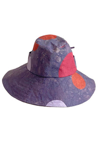 Brighton Hat w/ Flat Top - Papercut Dot Print - Lavender