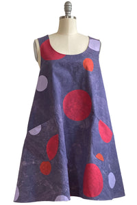 Apron Dress in Cotton - Papercut Dot Print