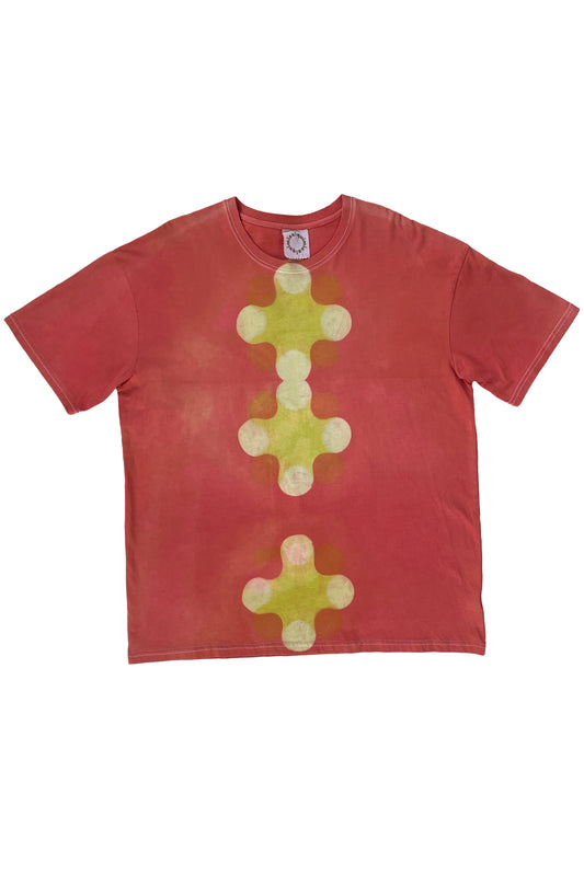 KB x Alquimie Studio T-Shirt w/ Shibori Flower Dye - Red & Yellow - 2XL