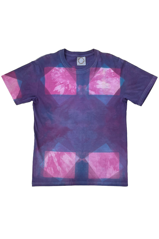 KB x Alquimie Studio T-Shirt w/ Shibori Square Dye - Purple & Pink - Medium