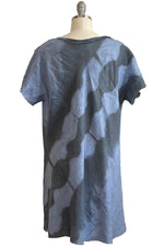Load image into Gallery viewer, Athena Dress w/ Round Pockets - Light Blue &amp; Grey

