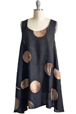 Load image into Gallery viewer, Apron Dress w/ Moon Print - Black

