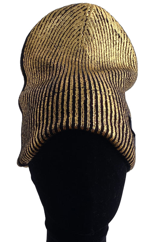 KB x Alquimie Studio Cashmere Beanie w/ Foil Print - Black & Gold