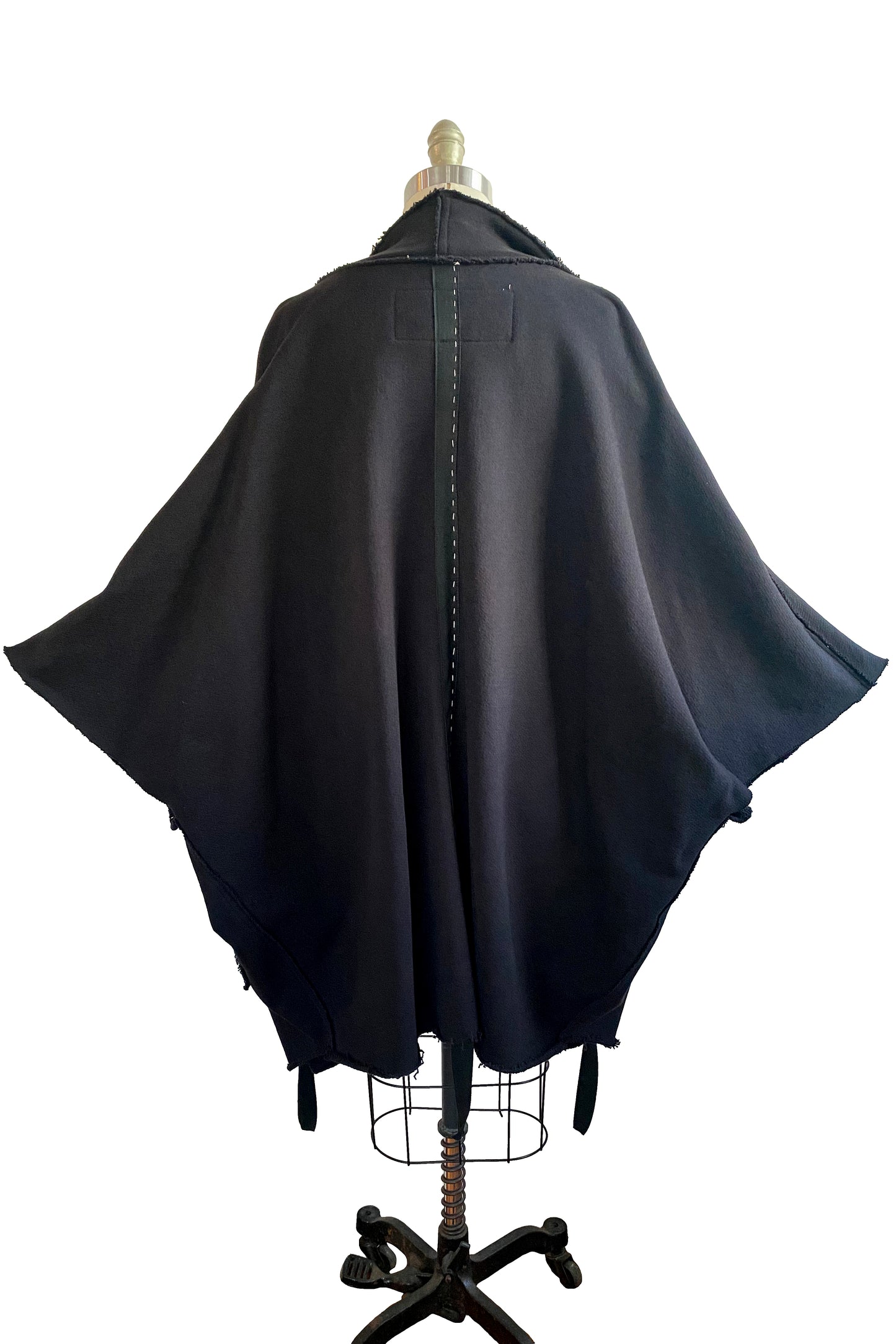 KB x Alquimie Studio Wolf Cape in French Terry - Solid Black