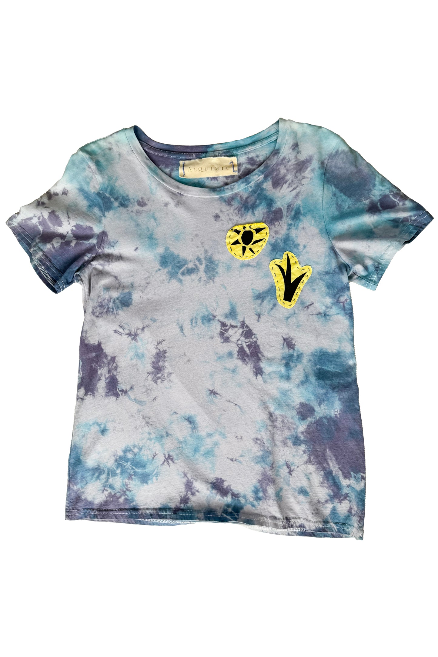 KB x Alquimie Studio T-Shirt w/ Sun Applique - Purple, Blue & Yellow - Small