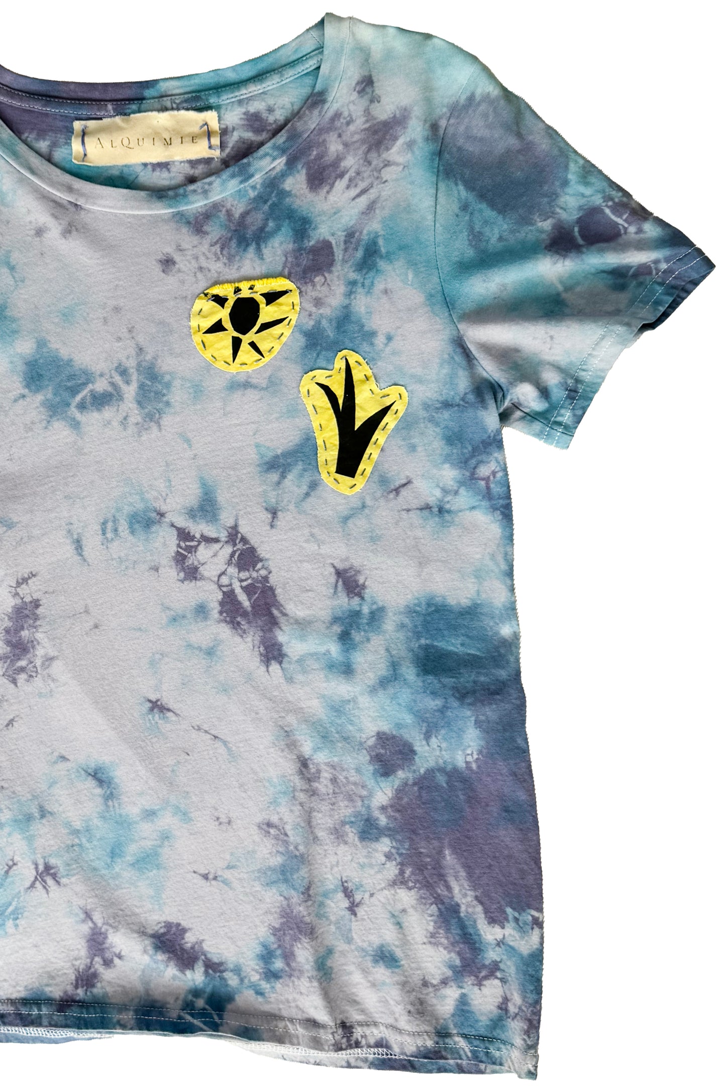 KB x Alquimie Studio T-Shirt w/ Sun Applique - Purple, Blue & Yellow - Small