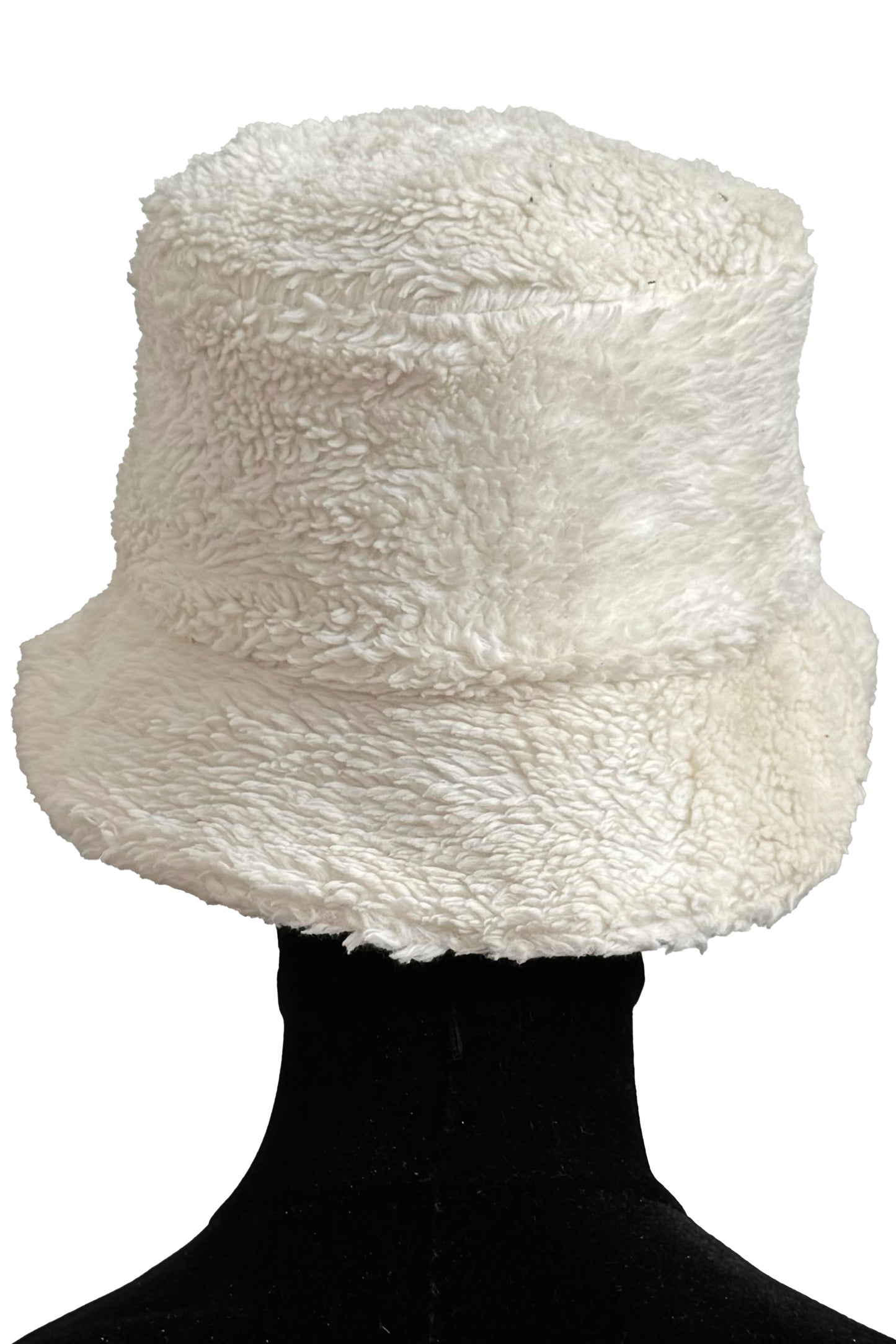 KB x Alquimie Studio Reversible Sherpa Bucket Hat | Organic Cotton Sherpa & Ponte Knit | Quatrefoil Print Lining | Ivory
