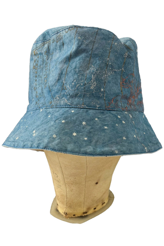 Milano Bucket Hat | Cotton | Celestial Print | Blue | Small