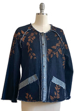 Load image into Gallery viewer, Ariel Jacket in Denim w/ Vines Print - Copper - Small
