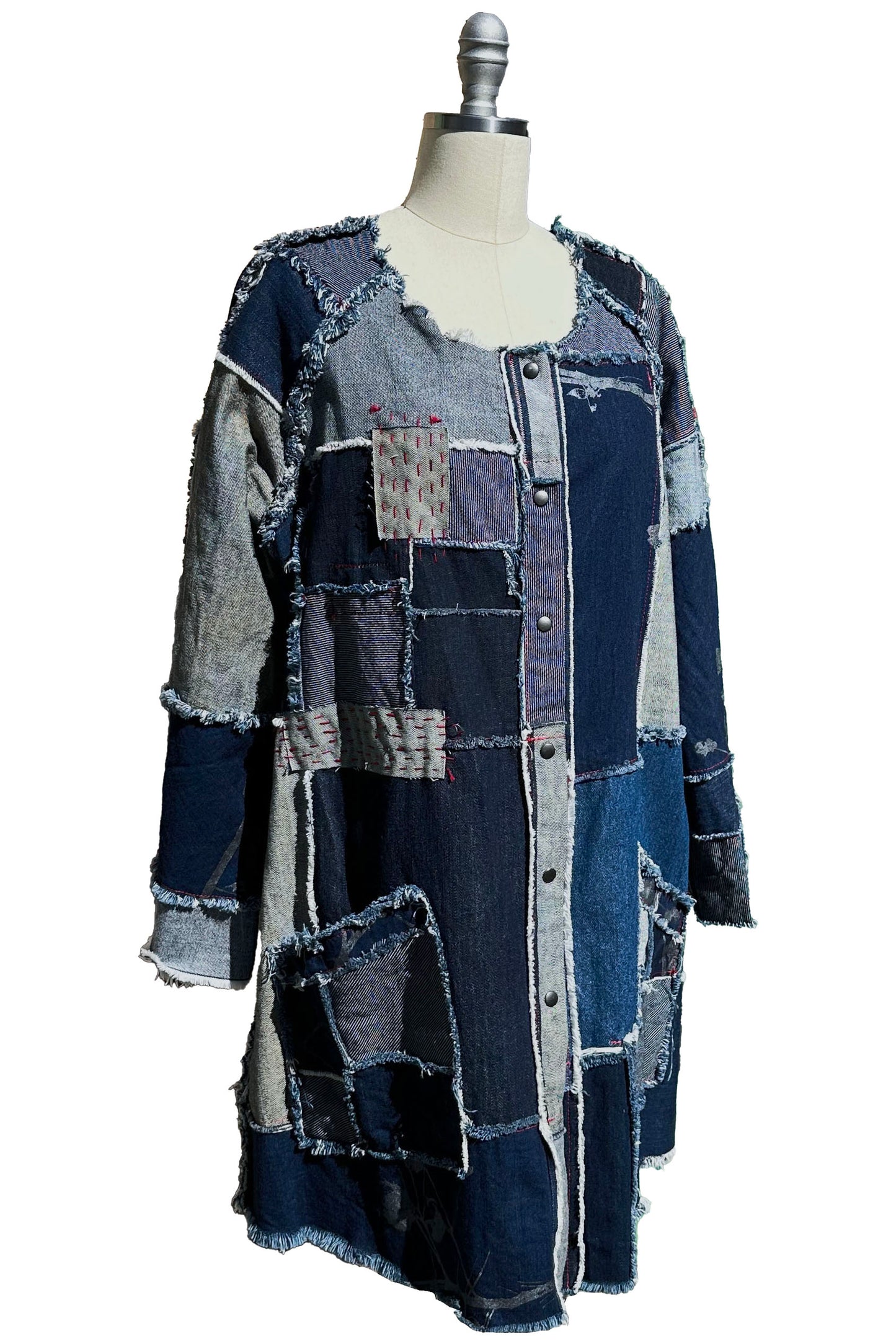 Juno Coat w/ Denim Patchwork - Medium