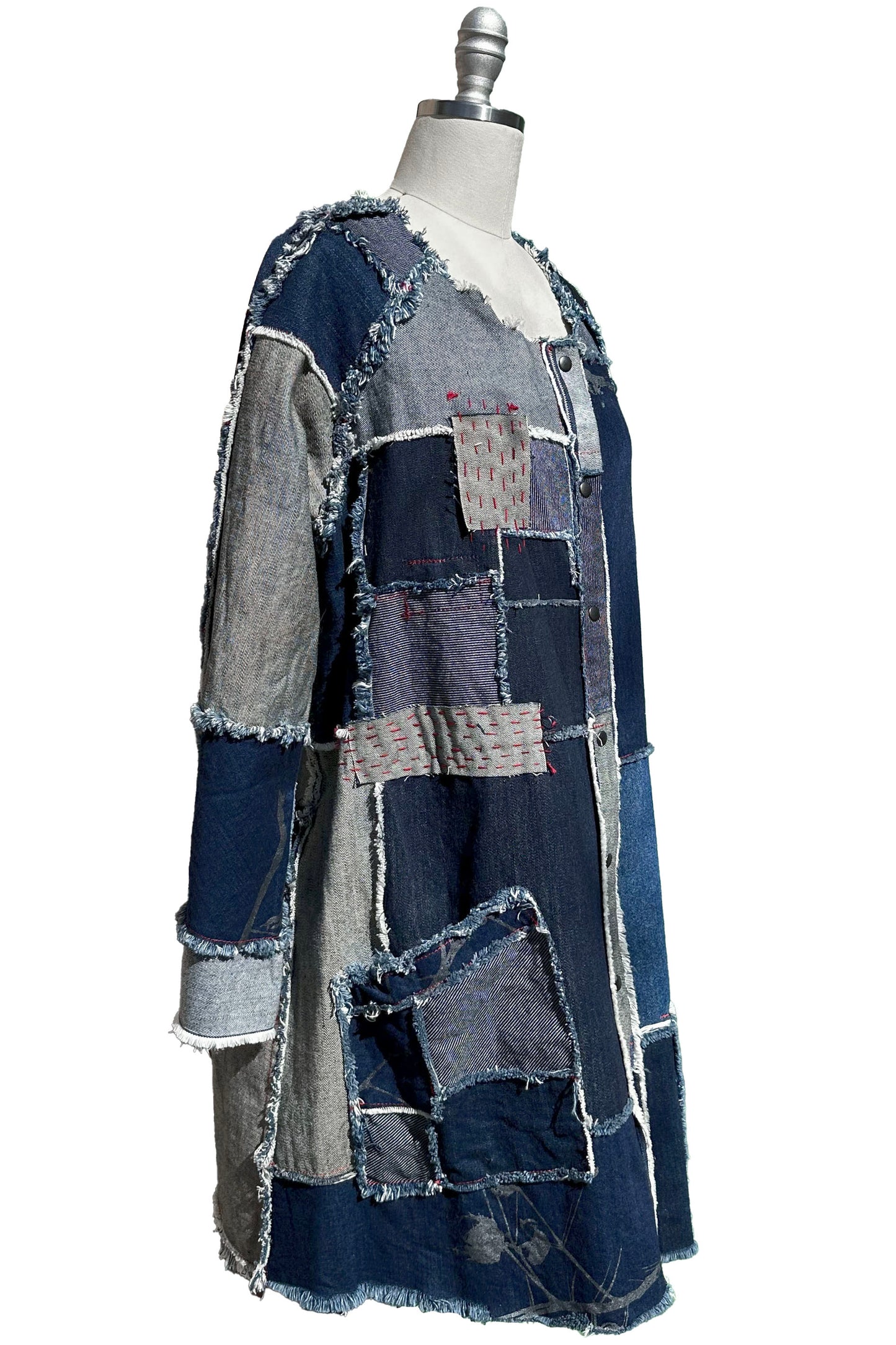 Juno Coat w/ Denim Patchwork - Medium