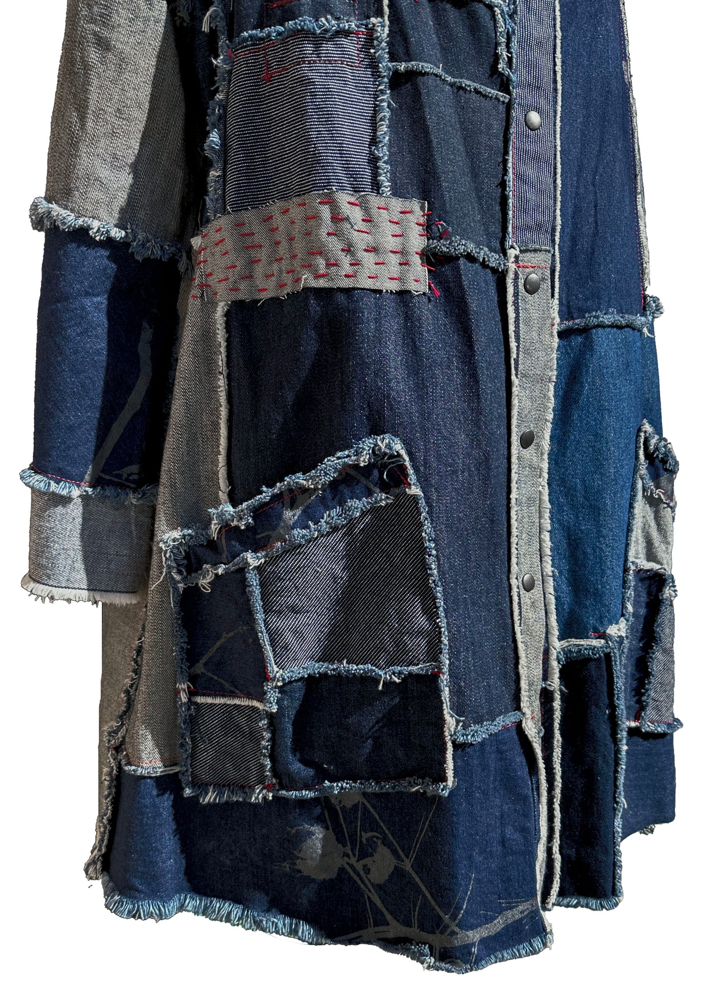 Juno Coat w/ Denim Patchwork - Medium