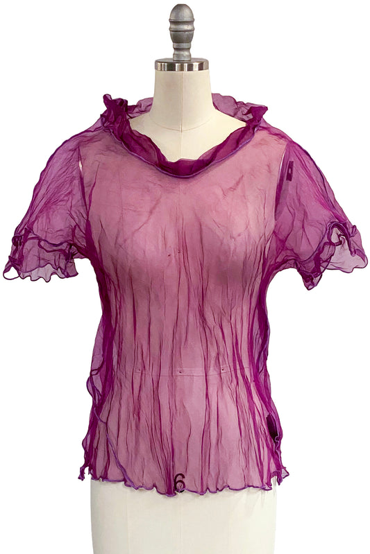Athena Top | Silk Organza | Plum | Medium
