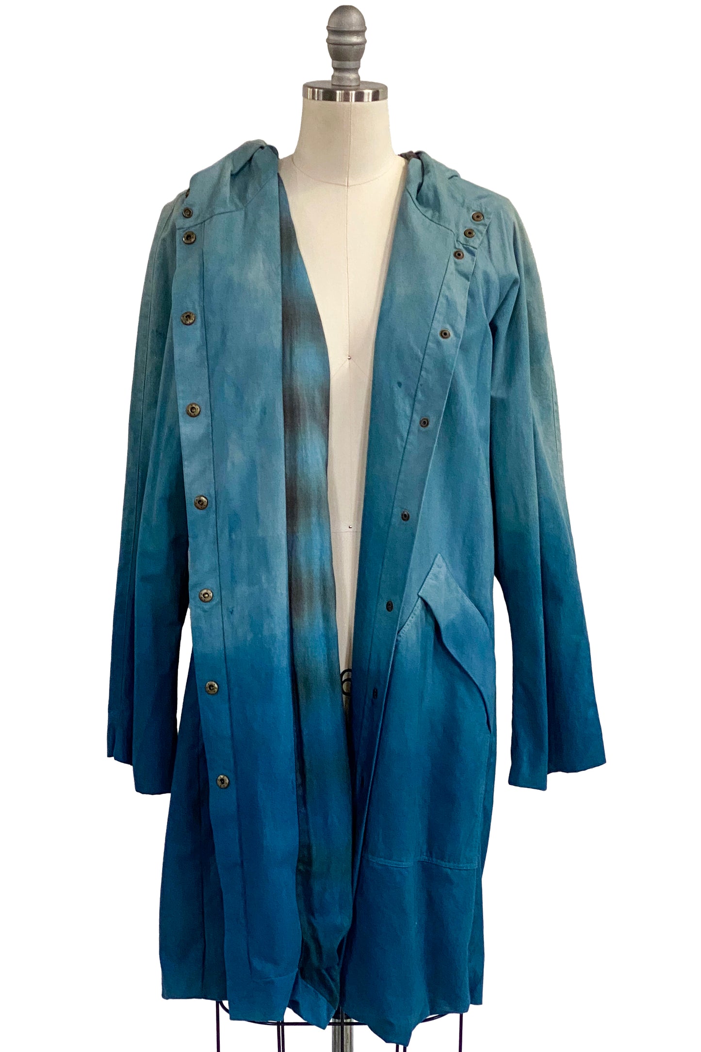 Pontchartrain Raincoat Cotton | Indigo Ombré | Medium