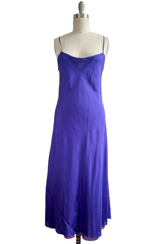 Kappa Reversible Dress in Silk - Purple & Violet - S/M