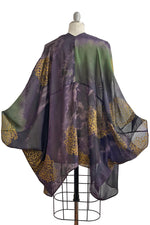 Load image into Gallery viewer, Cocoon w/ Hydrangea Print - Purple, Green &amp; Gold
