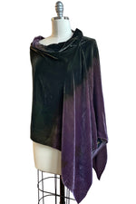 Load image into Gallery viewer, Velvet Layover w/ Ombre Dye - Dark Green &amp; Purple

