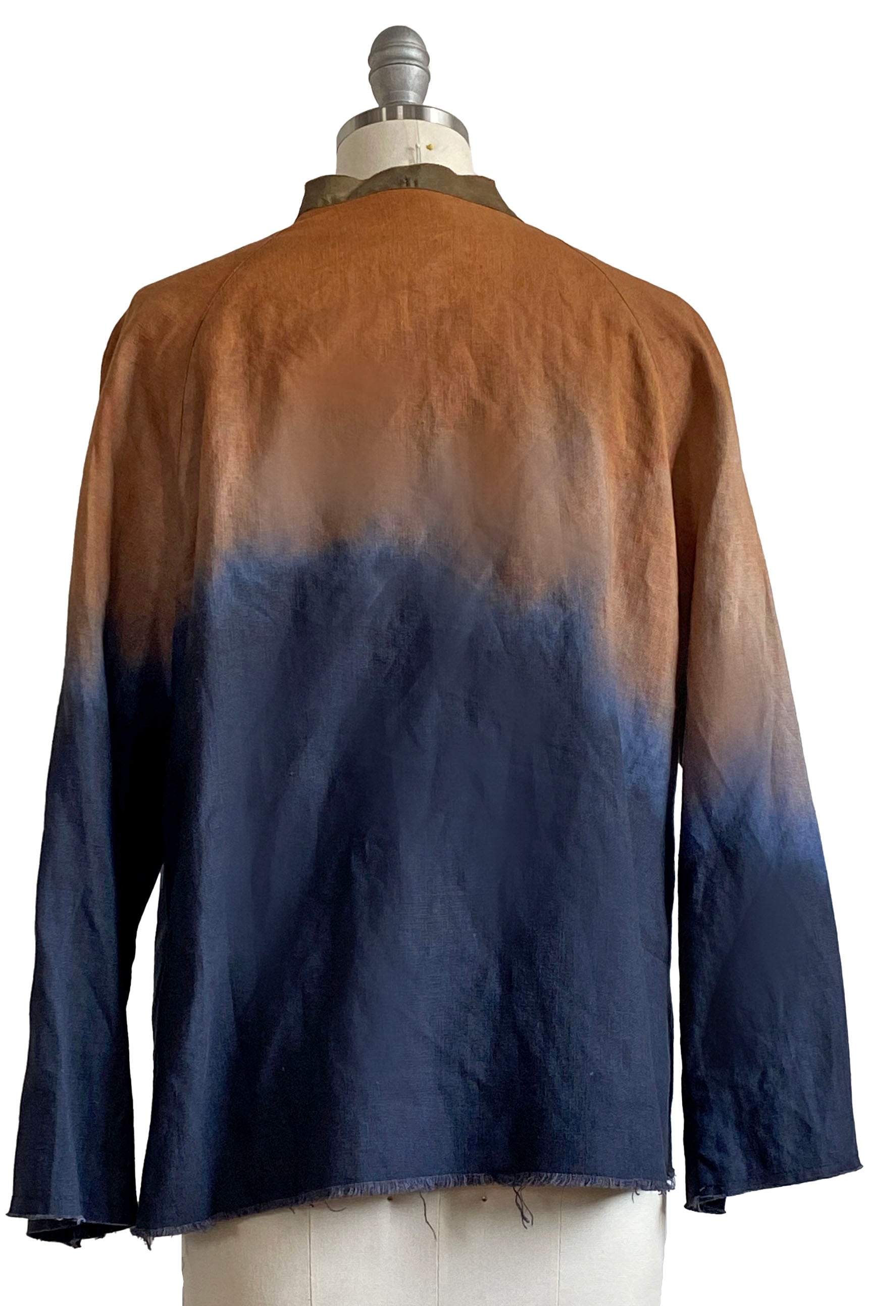 Ariel Jacket w/ Indigo Dye - Tan & Indigo size 3
