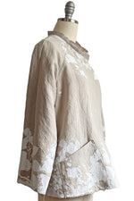 Load image into Gallery viewer, Ariel Jacket w/ Bramble Print - Natural &amp; White
