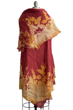 Load image into Gallery viewer, Asymmetrical Wrap Vest - Open Weave Linen w/ Bramble Print - Made to Order
