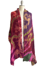 Load image into Gallery viewer, Bubble Silk Shawl - Red &amp; Pink Multi
