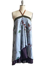 Load image into Gallery viewer, Cannes Skirt w/ Wallpaper Chaos Print - Light Blue &amp; Navy
