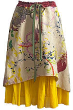 Load image into Gallery viewer, Cannes Skirt w/ Chaos Print - Tan &amp; Yellow
