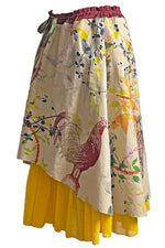 Load image into Gallery viewer, Cannes Skirt w/ Chaos Print - Tan &amp; Yellow
