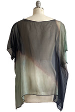 Load image into Gallery viewer, Deb Top w/ Ombre Dye - Black &amp; Sage
